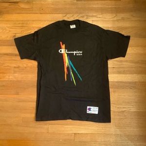 Champion Tee Shirt | Size XL | Black | Short Sleeve | Made in USA
